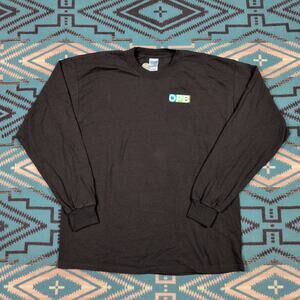 Vintage OPB Longsleeve Adult XL Brown Oregon Public Broadcasting Local TV PNW